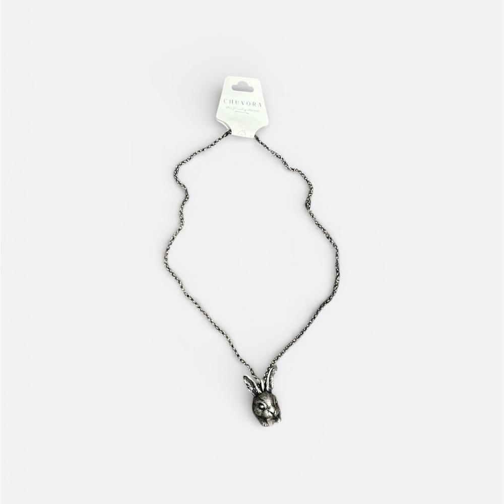 NWT Silver Rabbit Pendant Necklace